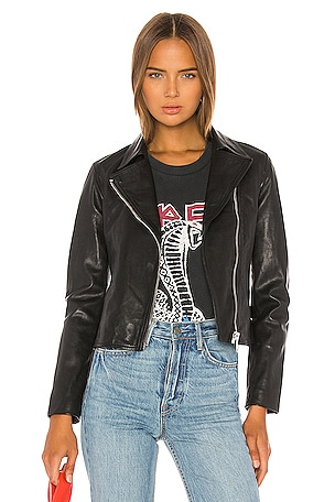 ALLSAINTS Vela Biker Jacket in Black REVOLVE