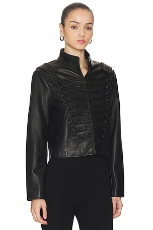 ALLSAINTS Rummy Leather Jacket in Black