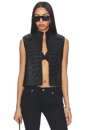 Rummy Leather Gilet ALLSAINTS
