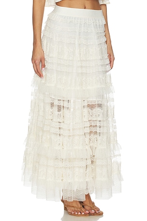 ALLSAINTS Arlea Tulle Skirt in Cream
