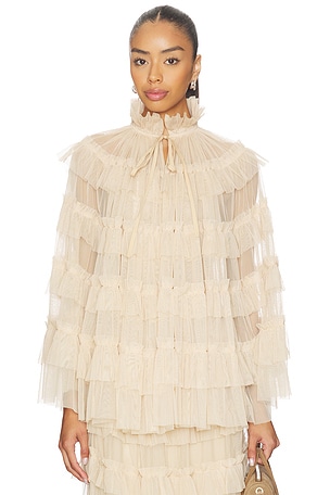Aude Ruffle Cape ALLSAINTS