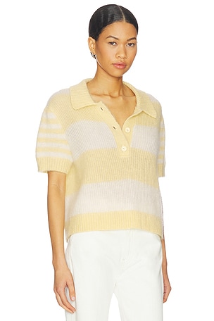 ALLSAINTS Clem Polo Tee in Lemon