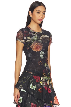 ALLSAINTS Ellie Mesh Tee in Black