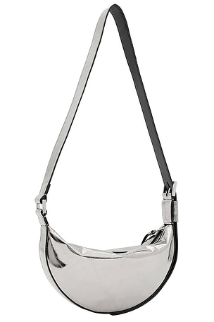 ALLSAINTS Half Moon Xbody in Metallic Silver