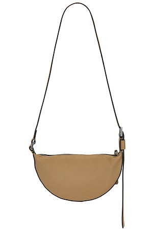 ALLSAINTS Half Moon Crossbody Bag in Brown