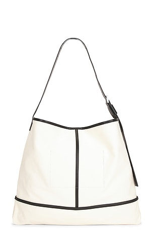 ALLSAINTS Asha Canvas Shoulder Bag in Cream