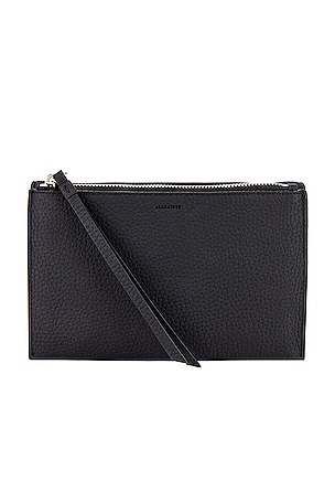 ALLSAINTS Fetch Chain Crossbody Wallet in Black