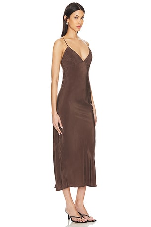 ALOHAS Island Midi Dress in Brown