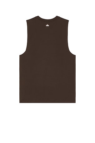 alo Conquer Muscle Tank in Brown