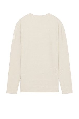 alo Elevate Waffle Long Sleeve Crew in Light Grey
