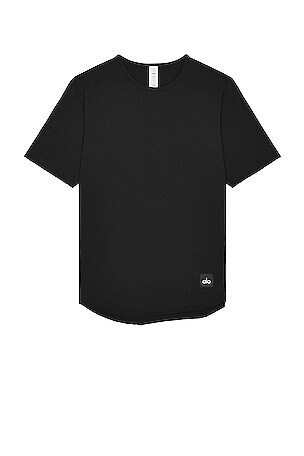 alo Society Crewneck Tee in Black | REVOLVE
