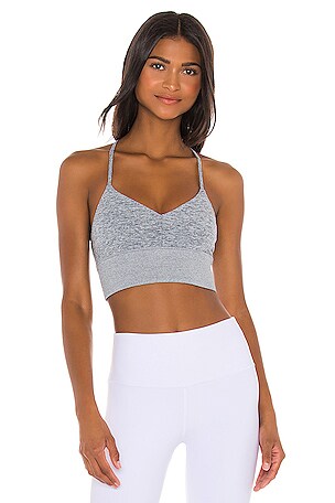 alo Alosoft Lavish Bra in Blue Haze Heather | REVOLVE