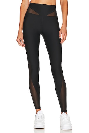 alo Airlift Mesh High-Waist Tallure Legging in Black | REVOLVE