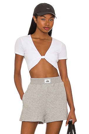 Ribbed Knotty Short Sleeve alo