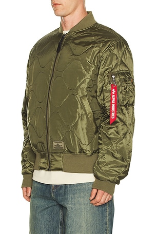 ALPHA INDUSTRIES L-2B Relaxed Quilted Flight Jacket in Sage