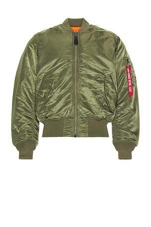 ALPHA INDUSTRIES MA-1 Blood Chit Bomber Jacket in Green