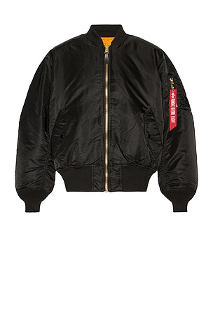 ALPHA INDUSTRIES MA-1 Flight Jacket in Black