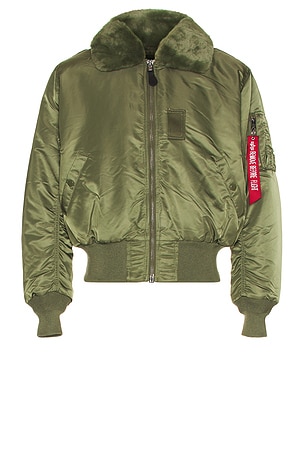 ALPHA INDUSTRIES B-15 Bomber in Olive. Size XXL/2X. Also