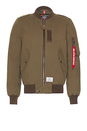 80’s~90’s Alpha N-2B Flight Jacket オリーブL ALPHA N-2B Flight Jacket Coat men Size L olive green 80s