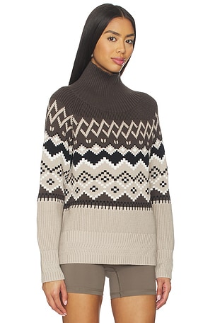 Alp N Rock Leighton Mock Neck Ski Sweater in Beige