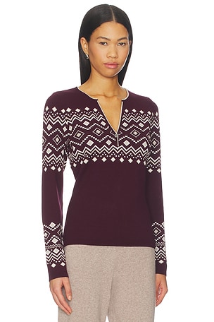 Alp N Rock Yvette II Henley Sweater in Burgundy