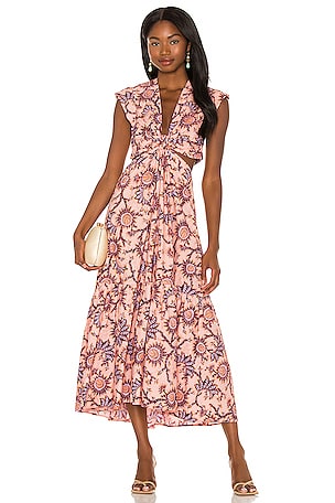 sachin and babi light blue dress Liz Crepe Long Dress In Salmon-Pink  Rhea Costa