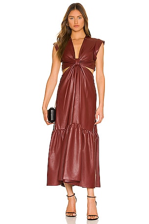 Armani cranberry cocktail dress sold