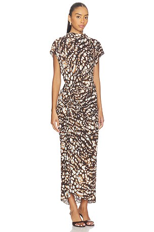 A.L.C. Alma Dress in Brown,Blue. Size 8. Also