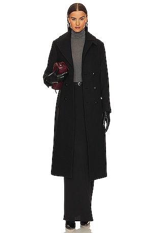 Thea Italian Wool Coat - Black