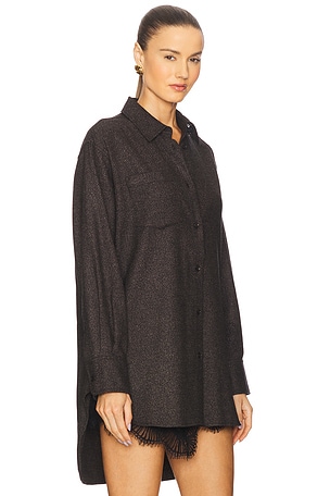 A.L.C. Spence Top in Chocolate,Charcoal. Size S. Also