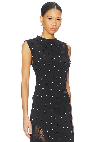 A.L.C. Gracie Top in Black. Size 8. Also