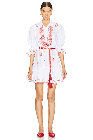 Hearts Embroidered Mini DressAlemais$495