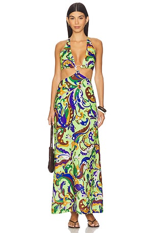 Yvette Cut Out Midi Dress Alemais
