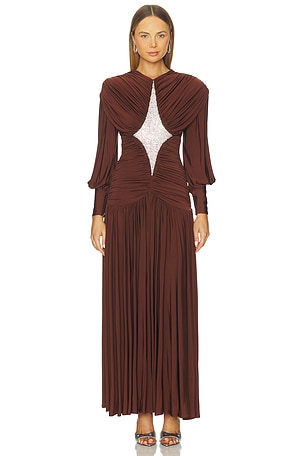 Silvio Ruched Midi Dress Alemais