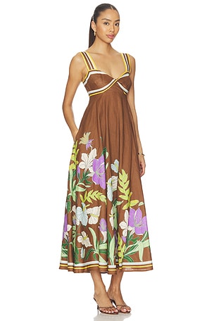 Alemais Alfie Twist Sundress in Chocolate