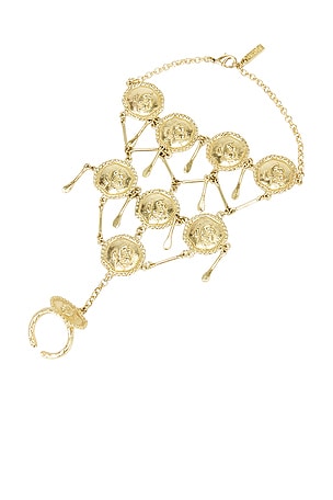 Le Jardin Coin Hand Piece Bracelet Alemais