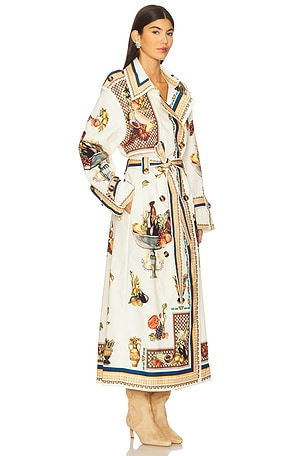 Alemais Mercado Trench in White