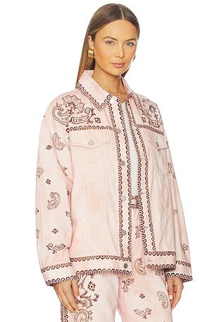 Alemais Akia Denim Jacket in Pink