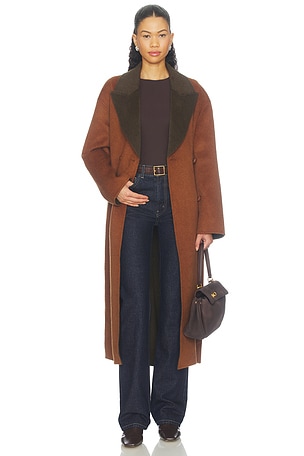 Sable Applique Coat Alemais