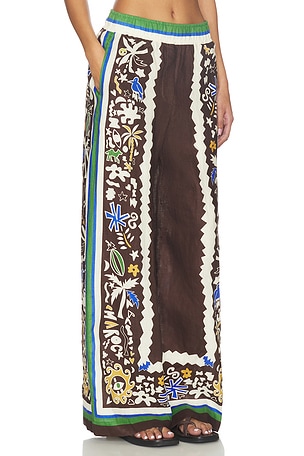 Alemais Maroc Relaxed Pant in Brown