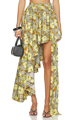 Orange Blossom Asymmetric Skirt Alemais