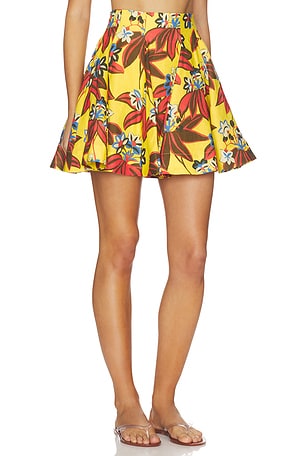 Alemais Leo Skirt in Yellow,Red