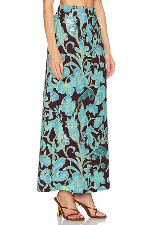Alemais Sizzle Skirt in Brown, Teal