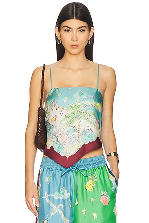 Daria Silk Scarf Top Alemais