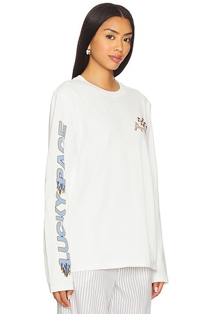 Alemais Lucky Pace Long Sleeve Logo Tee in Cream