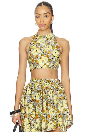 Orange Blossom Halter Neck Top Alemais