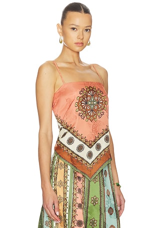 Alemais Contina Scarf Top in Peach