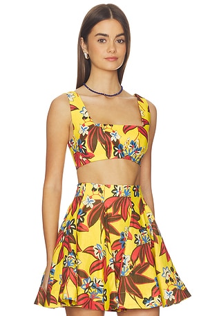 Alemais Leo Top in Yellow,Red