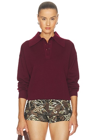 Claudia Plum Knit Polo Alemais