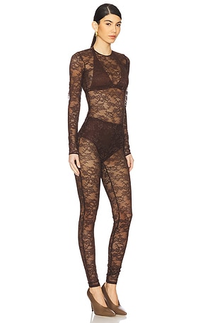 Amanda Uprichard X REVOLVE Caresha Catsuit in Brown